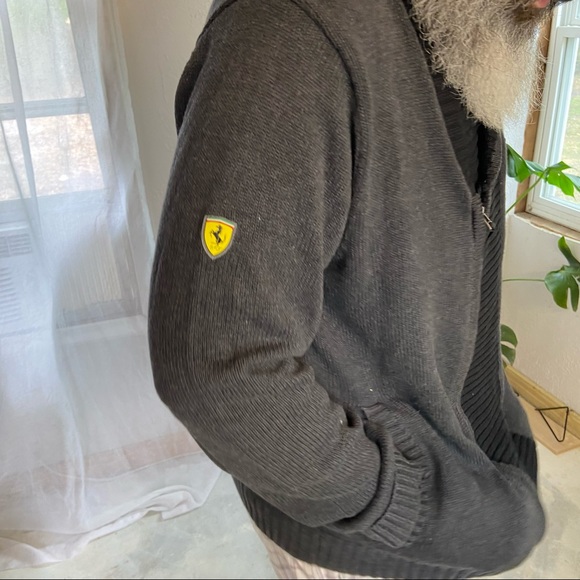 Puma Scuderia Ferrari Shawl Collar Cardigan Sweater: Full Zip: Size XL - Picture 7 of 9